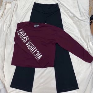 VS 2 PC Set Victoria Sport Top + VSX Pants Sz: XS